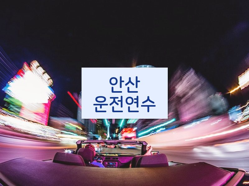 안산운전연수 후기
