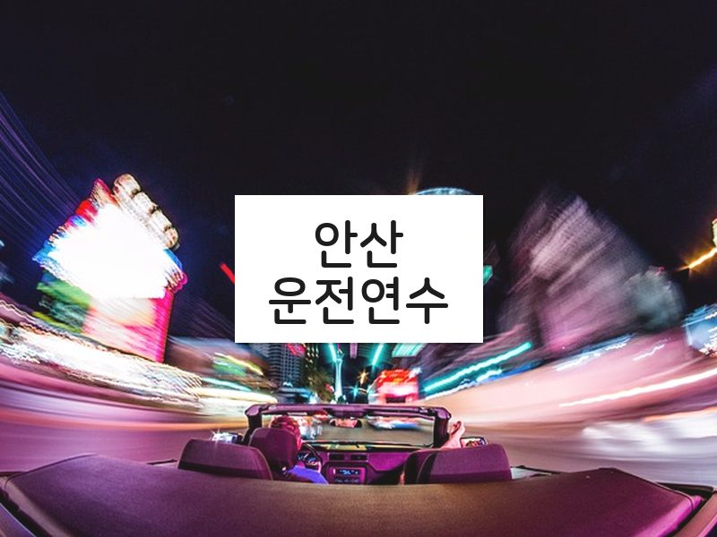 안산운전연수 후기
