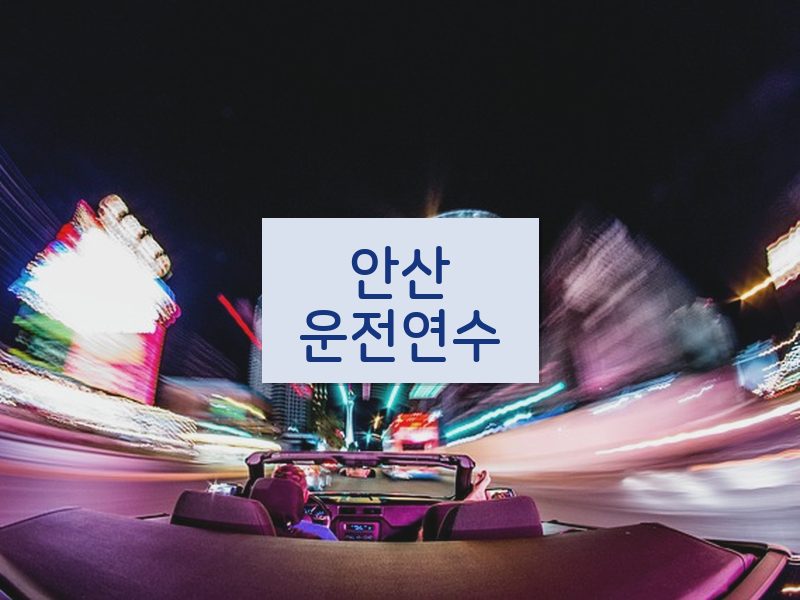 안산운전연수 후기