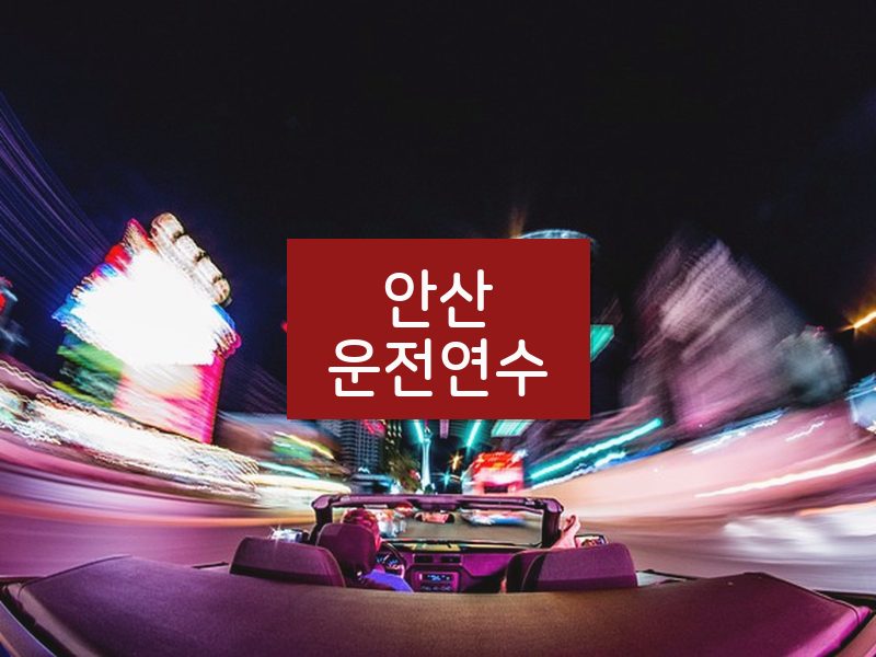 안산운전연수 후기
