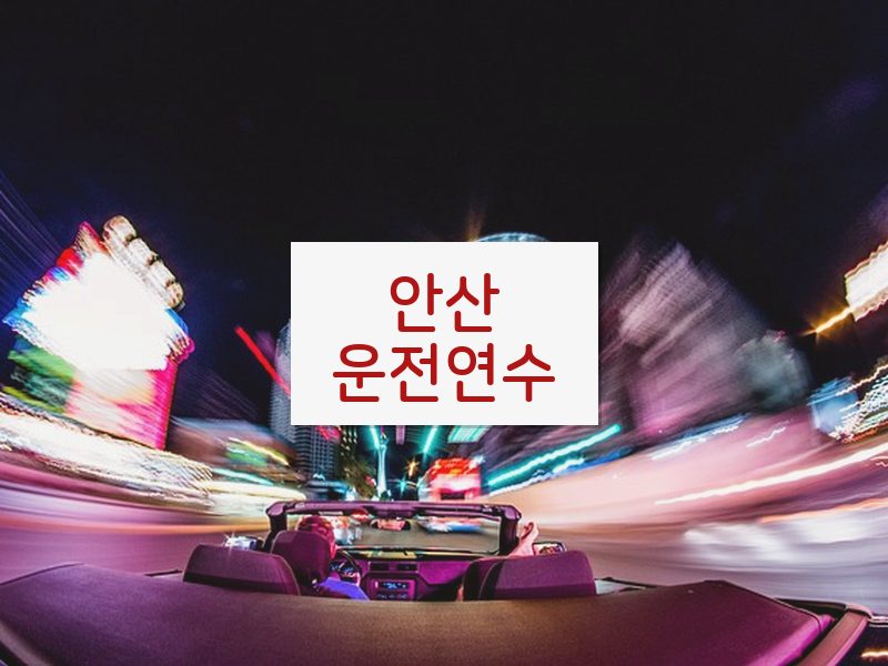 안산운전연수 후기